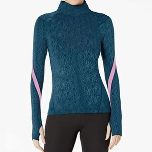 SHAPE Activewear Women's Teal Distance 1/2 Zip Long Sleeve Pullover